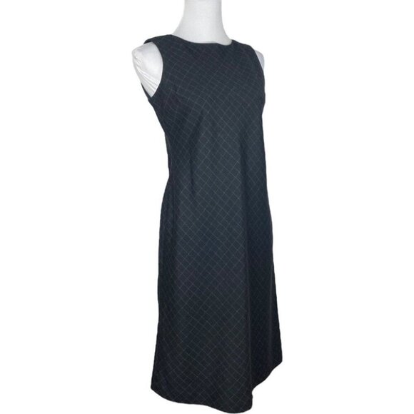 Lauren Ralph Lauren Women's Gray Diamond Print Luxury Wool Sheath Dress 6/C38.5 - Picture 3 of 8